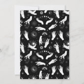 白黒魔法ムーンクリスタルボールベビーシャワー 招待状 (裏面)