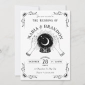 白黒魔法ムーンクリスタル結婚ボール 招待状 (正面)