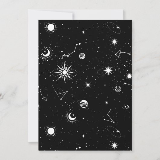 白黒魔法ムーンクリスタル結婚ボール 招待状 (裏面)