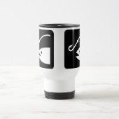 白黒魚の頭部およびホック- トラベルマグ (中央)