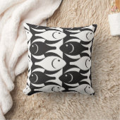 白黒魚アメリカのMoJo枕 クッション (ブランケット)