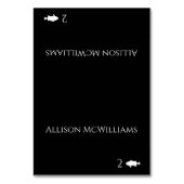 白黒魚モダンのアイコン –  テーブルナンバー (正面)