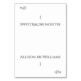 白黒魚モダンのアイコン –  テーブルナンバー