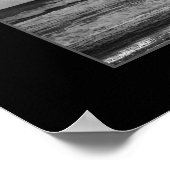 白黒魚釣り写真 ポスター (角)