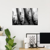 白黒魚 ポスター (ホームオフィス)