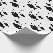 白黒魚 ラッピングペーパー (角)