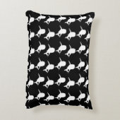 白黒鮫クジラ模様 アクセントクッション (裏面(縦))