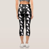 白黒鮫クジラ模様 カプリレギンス (裏面)