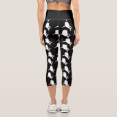 白黒鮫クジラ模様 カプリレギンス (裏面)