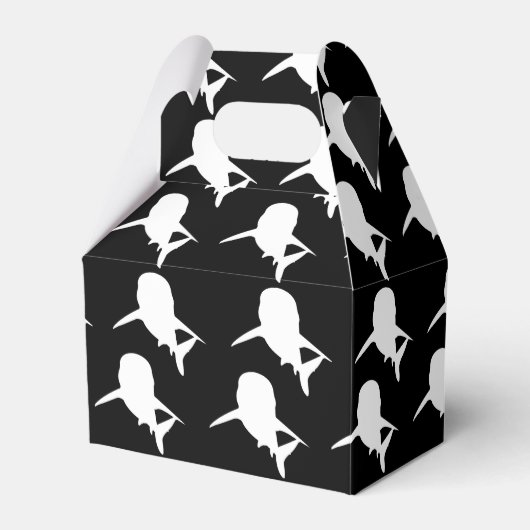 白黒鮫クジラ模様 フェイバーボックス (正面サイド)