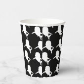 白黒鮫クジラ模様 紙コップ (右)