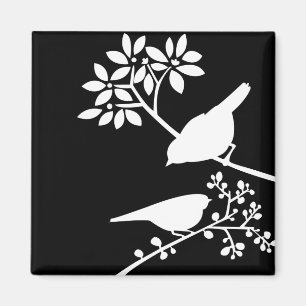 白黒鳥 マグネット
