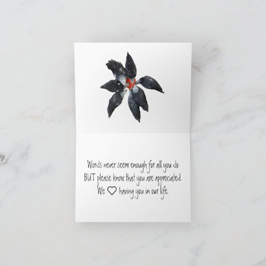 白黒鶏のサークルスイカ食べ物のスイカ カード (内部)