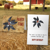 白黒鶏のサークルスイカ食べ物のスイカ カード