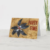 白黒鶏のサークルスイカ食べ物のスイカ カード (正面)