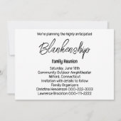 白黒鶏のサークルスイカ食べ物のスイカ 招待状 (裏面)