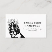 白黒鶏ミニマル鳥農場生卵 名刺 (正面)