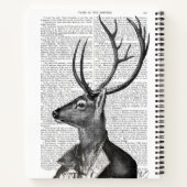 白黒鹿ポートレート ノートブック (裏面)