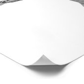 白黒鹿ポートレート ポスター (角)