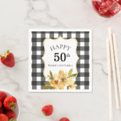 白黒黄フローラ50周年記念 スタンダードカクテルナプキン (インサイチュ)