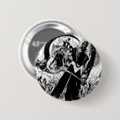 白黒黒いランタン隊のパネル- 缶バッジ (正面&裏面)