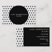 白黒黒丸白足紋 名刺 (正面/裏面)