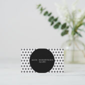 白黒黒丸白足紋 名刺 (スタンド正面)