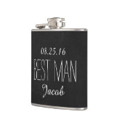 白黒黒板の花婿介添人 フラスク (左)