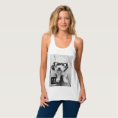 白黒1フォトコラージュカスタムモノグラム タンクトップ (正面フル)