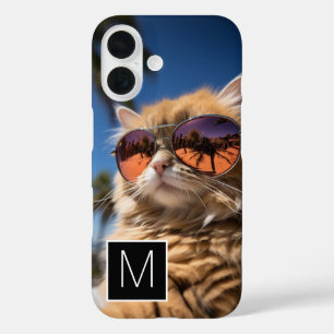 白黒1フォトコラージュカスタムモノグラム iPhone 16ケース