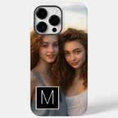 白黒1フォトコラージュカスタムモノグラム Case-Mate iPhoneケース (裏面)