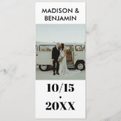 白黒1フォトミニマルはっきりしたリスト結婚ズ プログラム (正面)