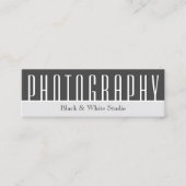 白黒1ミニ写真用名刺 スキニー名刺 (正面)