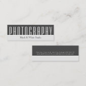 白黒1ミニ写真用名刺 スキニー名刺 (正面/裏面)