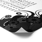 白黒10のテーブ結婚ルの座席表 ポスター (角)