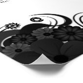 白黒11のテーブ結婚ルの座席表 ポスター (角)