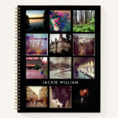 白黒12フォトノートブック(文字付) ノートブック (正面)