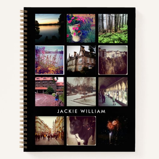 白黒12フォトノートブック(文字付) ノートブック (正面)