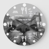 白黒17yro子猫大時計 ラージ壁時計 (正面)