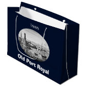 白黒1888年旧港ジャマイカ王室の ラージペーパーバッグ (正面アングル)