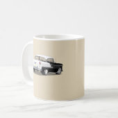 白黒1955年のShoeboxのマグ- コーヒーマグカップ (正面左)