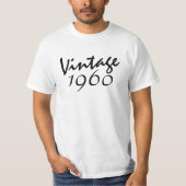 白黒1960年の誕生日Tシャツ Tシャツ (正面)