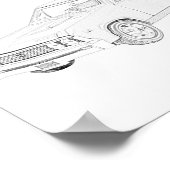 白黒1967シボイのシェベルの壁ポスター ポスター (角)