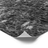 白黒1968オートバイ牽引自転車 ポスター (角)