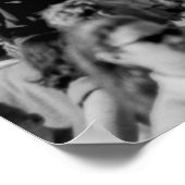 白黒1968カラスがエアショーを見る ポスター (角)