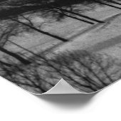 白黒1968ドイツ冬の町バイエルン ポスター (角)