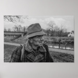 白黒1968ヨーロッパ人ポートレート ポスター