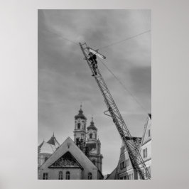 白黒1968年ヨーロッパのライトワーカー ポスター