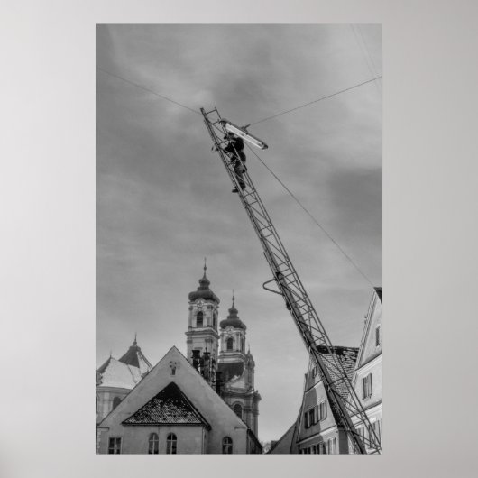 白黒1968年ヨーロッパのライトワーカー ポスター (正面)