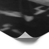 白黒1968年ヨーロッパポートレートの若者 ポスター (角)